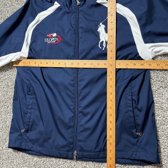 Ralph Lauren RLX Mens L US Open 2008 Navy & White Zip Jacket Lightweight - Picture 11 of 12